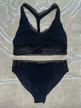 Lululemon Black Bathing Suit Bikini Set